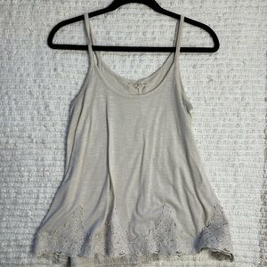 Lace Trimmed Tank Top